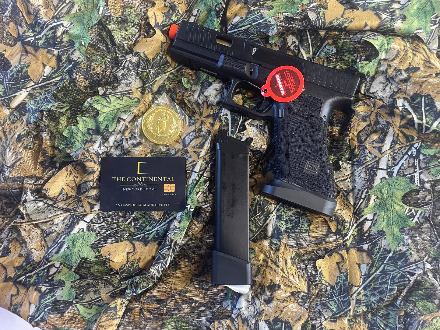 DOUBLE BELL Glock 17 TTI CNC Type John Wick Combat Master - Custom Green Gas Blowback
