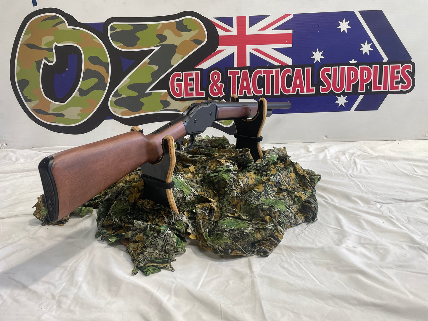 Golden Eagle 1887 Long Lever Action Shell-Ejecting Shotgun – Timber & Metal Construction – Green Gas Powered