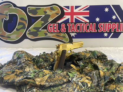 Golden Eagle 3305GD GM1911 – Green Gas Powered Gas Blowback, Golden Chrome Finish with Markings