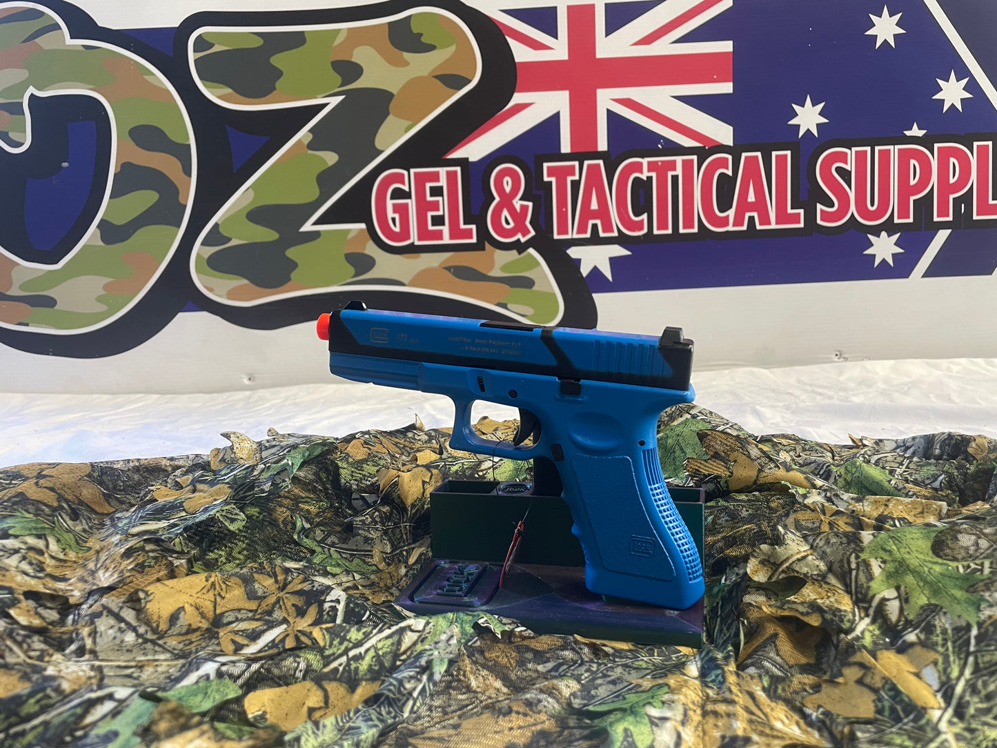 Double Bell 772-1 Blue G17 Training Pistol – Green Gas Blowback
