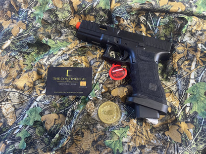 DOUBLE BELL Glock 17 TTI CNC Type John Wick Combat Master - Custom Green Gas Blowback