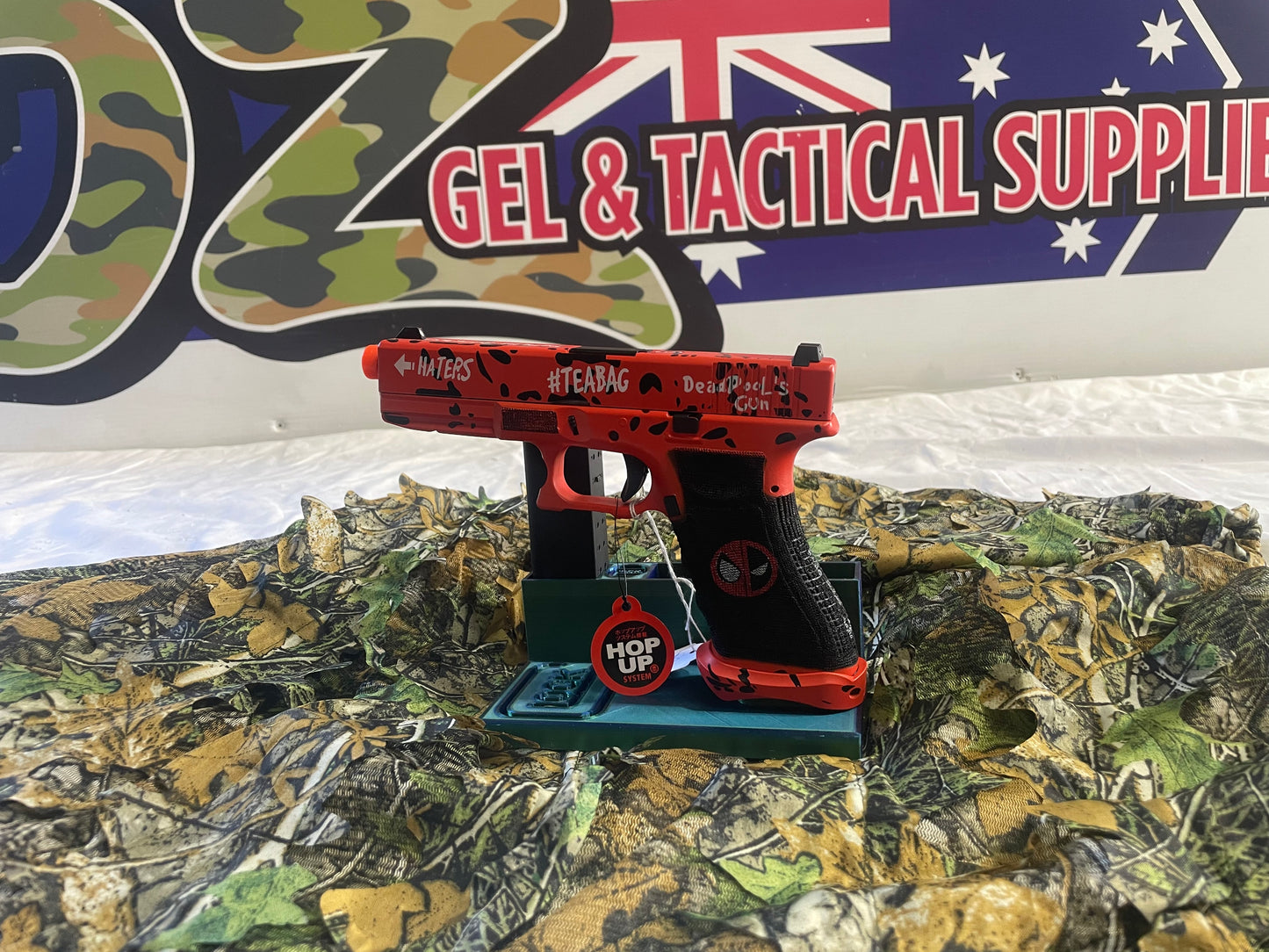DOUBLE BELL DP17 “TEABAG” Deadpool Glock 17 – Custom Deluxe Green Gas Blowback